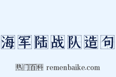海军陆战队造句是什么意思的图片
